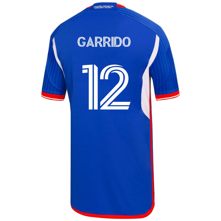 Męski Pedro Garrido #12 Niebieski Domowa Koszulka 2023/24 Koszulki Klubowe