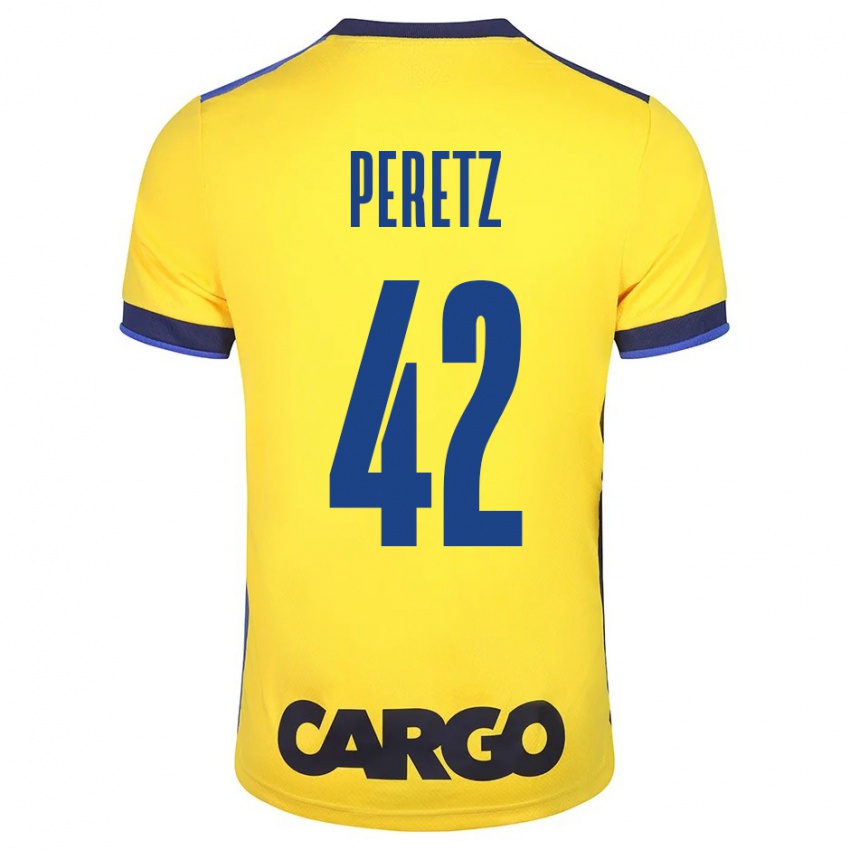 Męski Dor Peretz #42 Żółty Domowa Koszulka 2023/24 Koszulki Klubowe