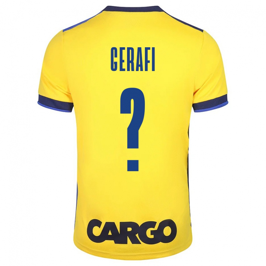 Męski Omri Gerafi #0 Żółty Domowa Koszulka 2023/24 Koszulki Klubowe