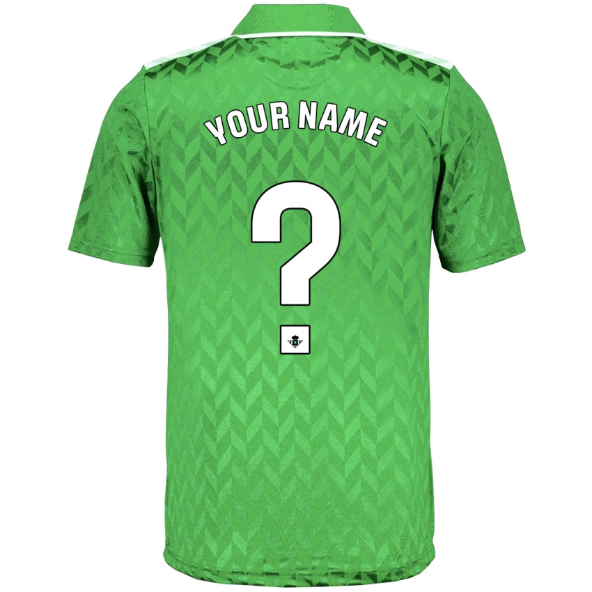 Męski Twoje Imię #0 Zielony Wyjazdowa Koszulka 2023/24 Koszulki Klubowe