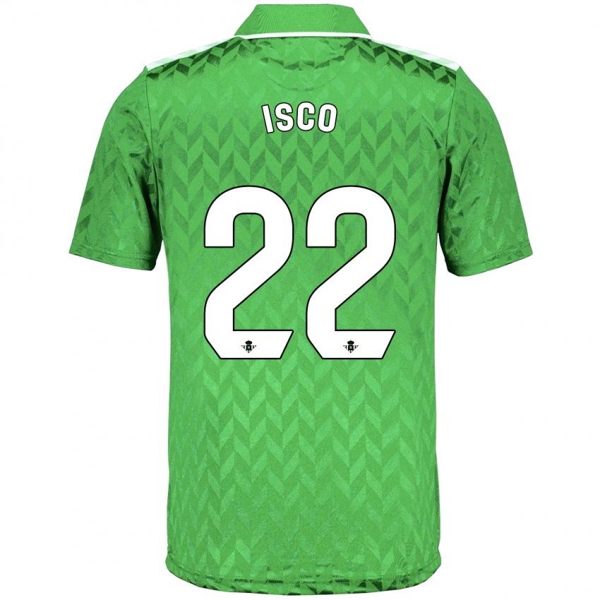 Męski Isco #22 Zielony Wyjazdowa Koszulka 2023/24 Koszulki Klubowe