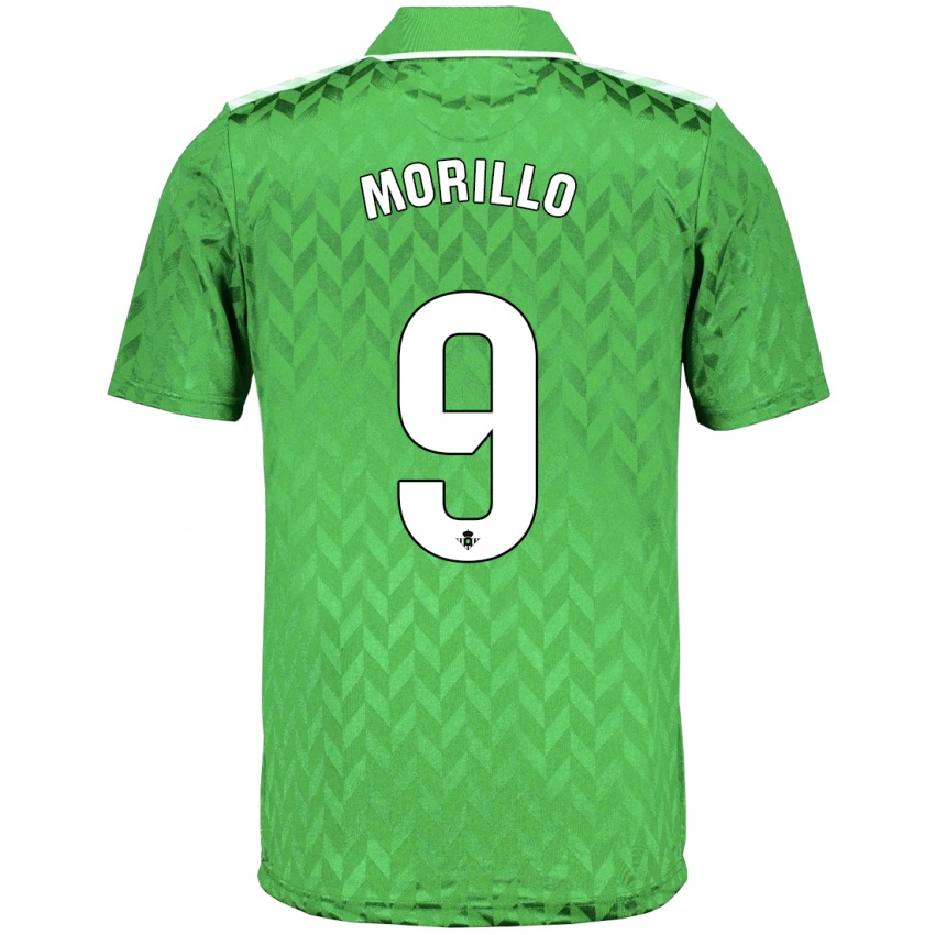 Męski Manu Morillo #9 Zielony Wyjazdowa Koszulka 2023/24 Koszulki Klubowe