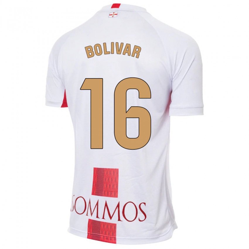 Męski Jovanny Bolívar #16 Biały Wyjazdowa Koszulka 2023/24 Koszulki Klubowe
