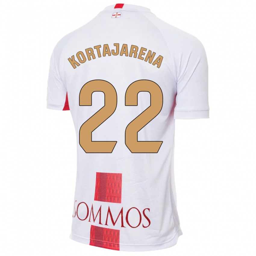 Męski Iker Kortajarena #22 Biały Wyjazdowa Koszulka 2023/24 Koszulki Klubowe
