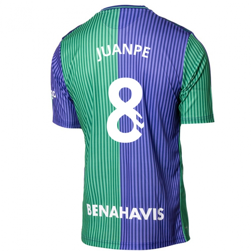 Męski Juanpe #8 Zielono-Niebieski Wyjazdowa Koszulka 2023/24 Koszulki Klubowe