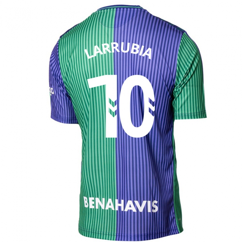 Męski David Larrubia #10 Zielono-Niebieski Wyjazdowa Koszulka 2023/24 Koszulki Klubowe