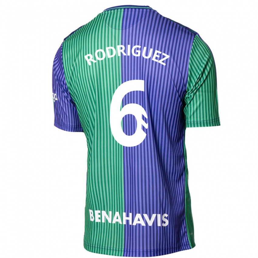 Męski Rafa Rodríguez #6 Zielono-Niebieski Wyjazdowa Koszulka 2023/24 Koszulki Klubowe