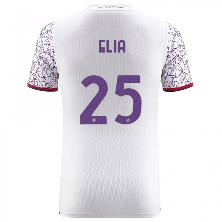 Męski Mirko Elia #25 Biały Wyjazdowa Koszulka 2023/24 Koszulki Klubowe