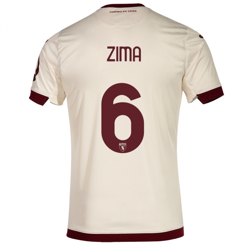 Męski David Zima #6 Szampan Wyjazdowa Koszulka 2023/24 Koszulki Klubowe