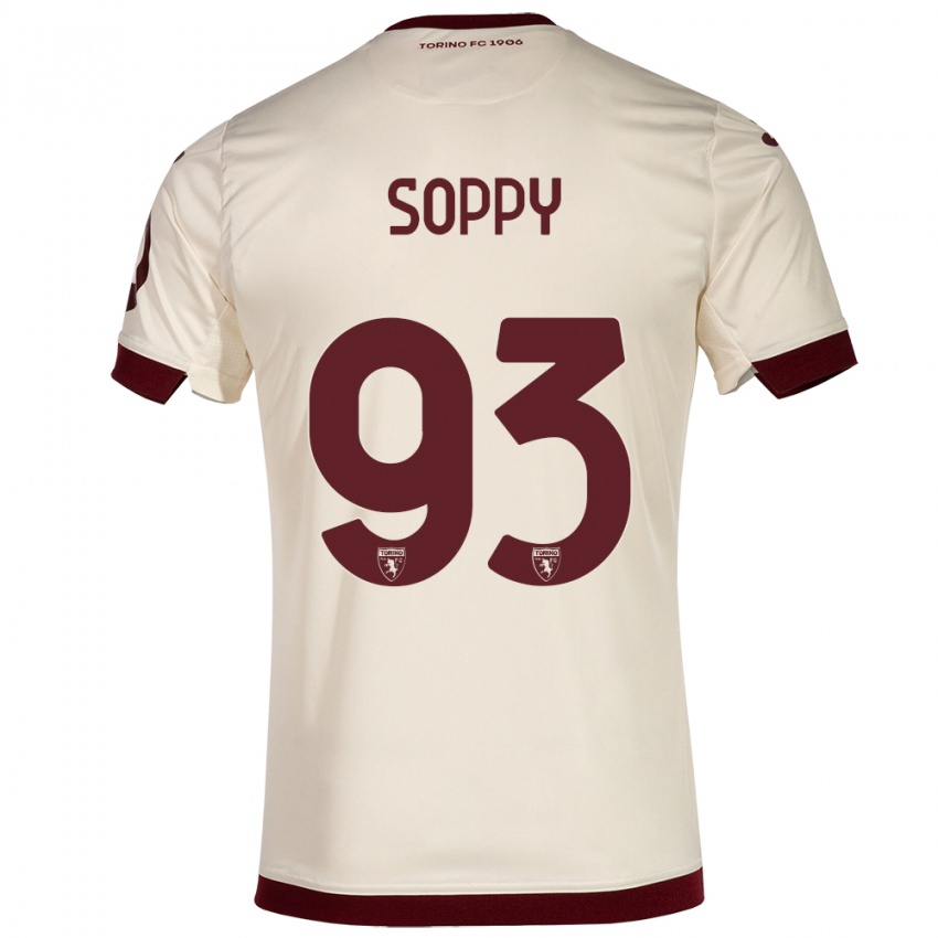 Męski Brandon Soppy #93 Szampan Wyjazdowa Koszulka 2023/24 Koszulki Klubowe