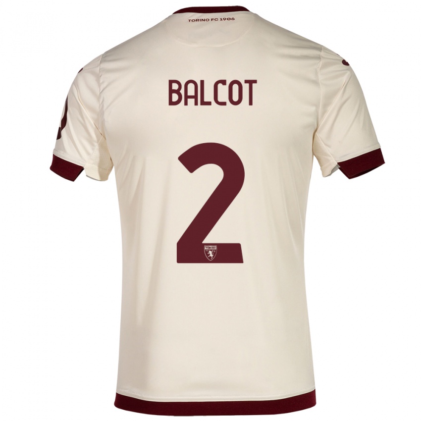 Męski Côme Bianay Balcot #2 Szampan Wyjazdowa Koszulka 2023/24 Koszulki Klubowe