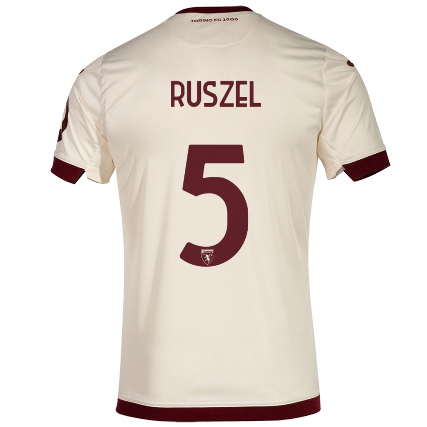 Męski Marcel Ruszel #5 Szampan Wyjazdowa Koszulka 2023/24 Koszulki Klubowe