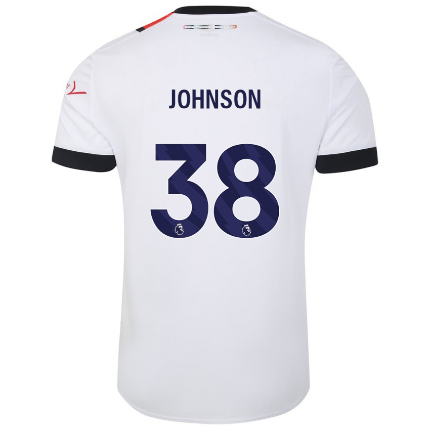 Męski Joe Johnson #38 Biały Wyjazdowa Koszulka 2023/24 Koszulki Klubowe