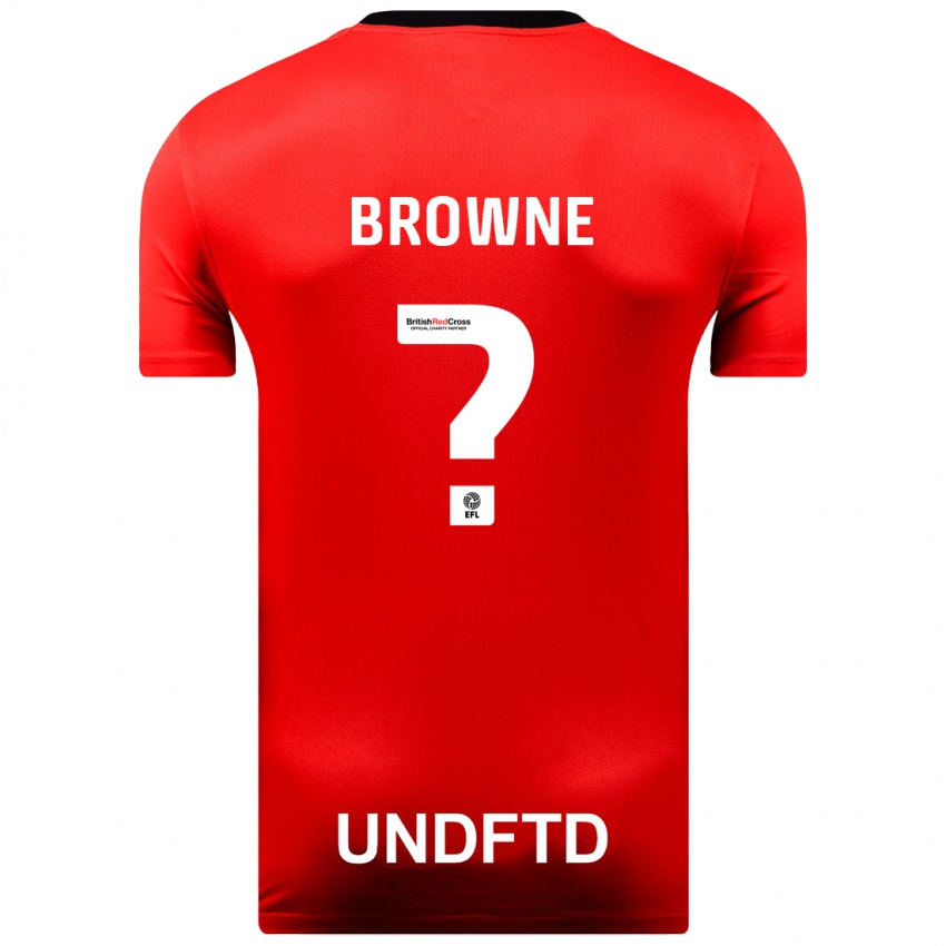 Męski Rico Browne #0 Czerwony Wyjazdowa Koszulka 2023/24 Koszulki Klubowe