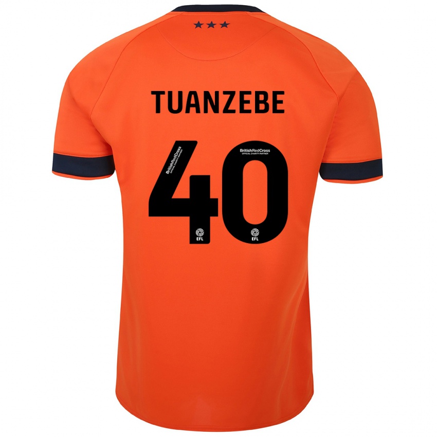 Męski Axel Tuanzebe #40 Pomarańczowy Wyjazdowa Koszulka 2023/24 Koszulki Klubowe