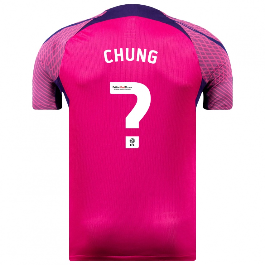 Męski Aaron Chung #0 Purpurowy Wyjazdowa Koszulka 2023/24 Koszulki Klubowe