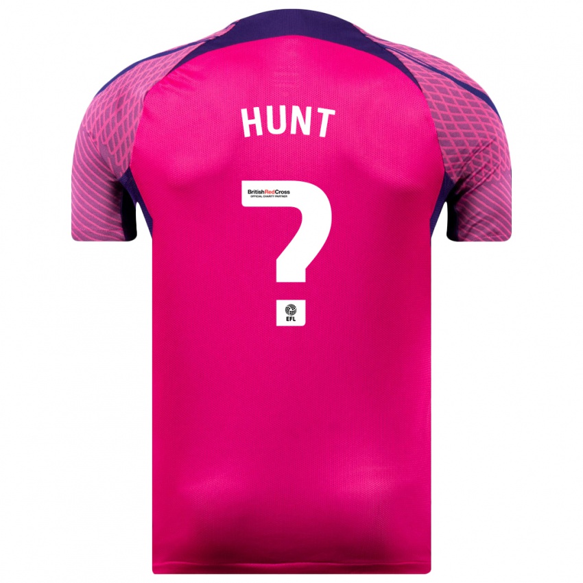 Męski Liam Hunt #0 Purpurowy Wyjazdowa Koszulka 2023/24 Koszulki Klubowe