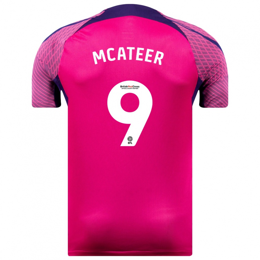 Męski Mary Mcateer #9 Purpurowy Wyjazdowa Koszulka 2023/24 Koszulki Klubowe