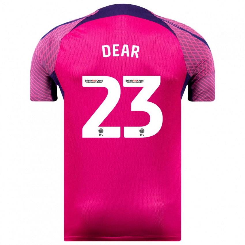 Męski Jenna Dear #23 Purpurowy Wyjazdowa Koszulka 2023/24 Koszulki Klubowe