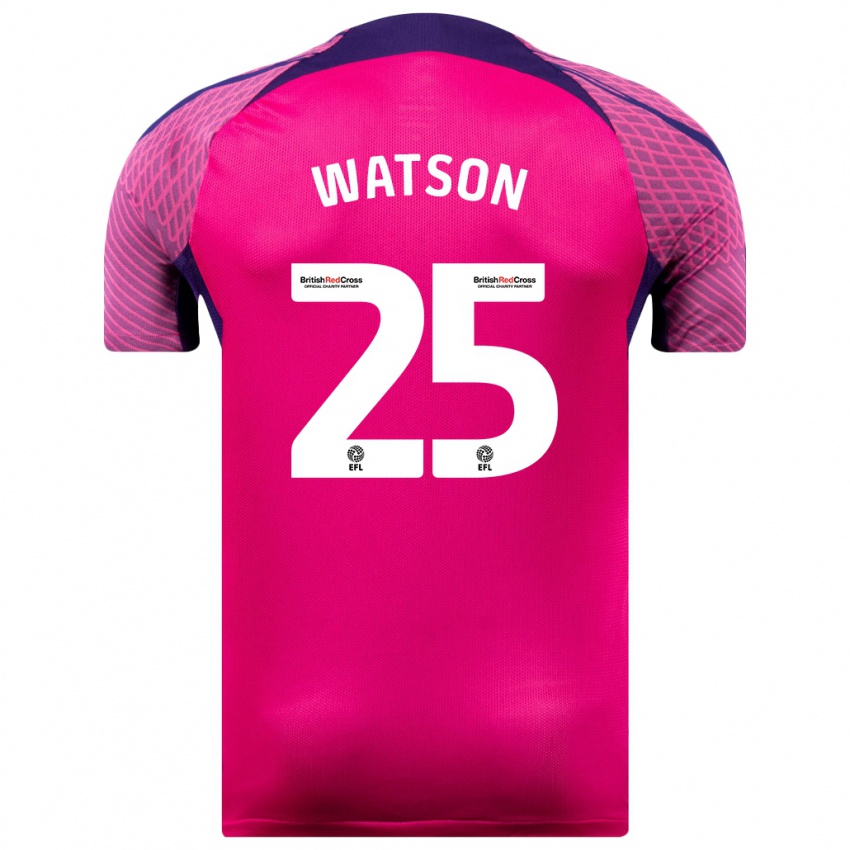 Męski Katy Watson #25 Purpurowy Wyjazdowa Koszulka 2023/24 Koszulki Klubowe