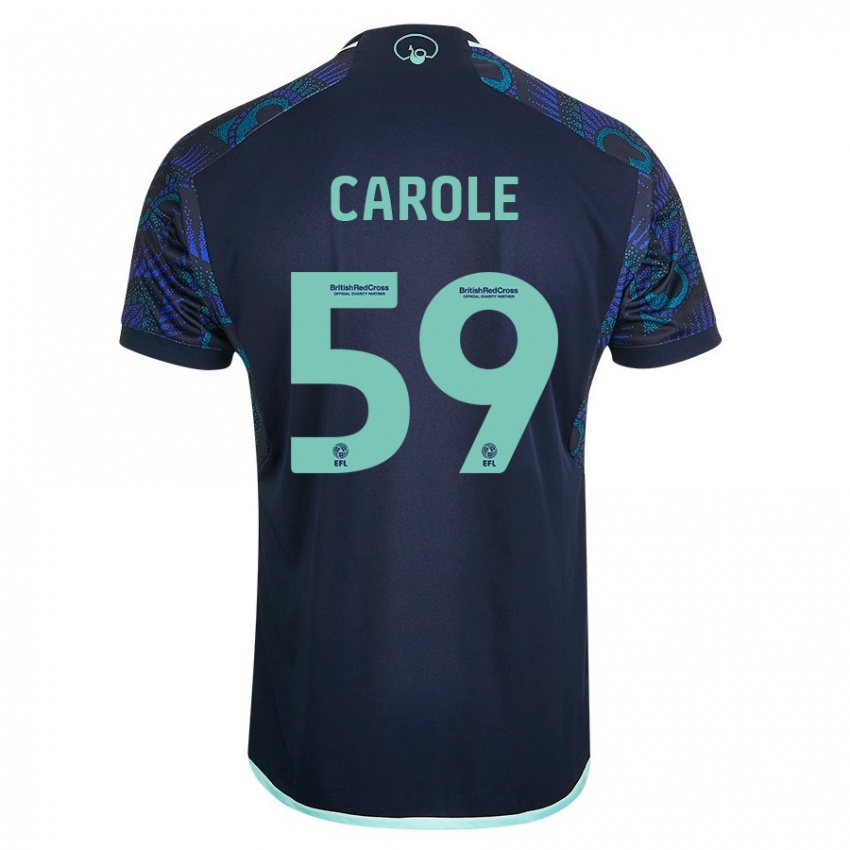 Męski Keenan Carole #59 Niebieski Wyjazdowa Koszulka 2023/24 Koszulki Klubowe