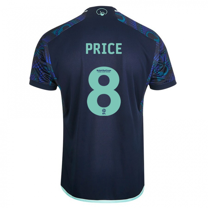 Męski Leoni Price #8 Niebieski Wyjazdowa Koszulka 2023/24 Koszulki Klubowe