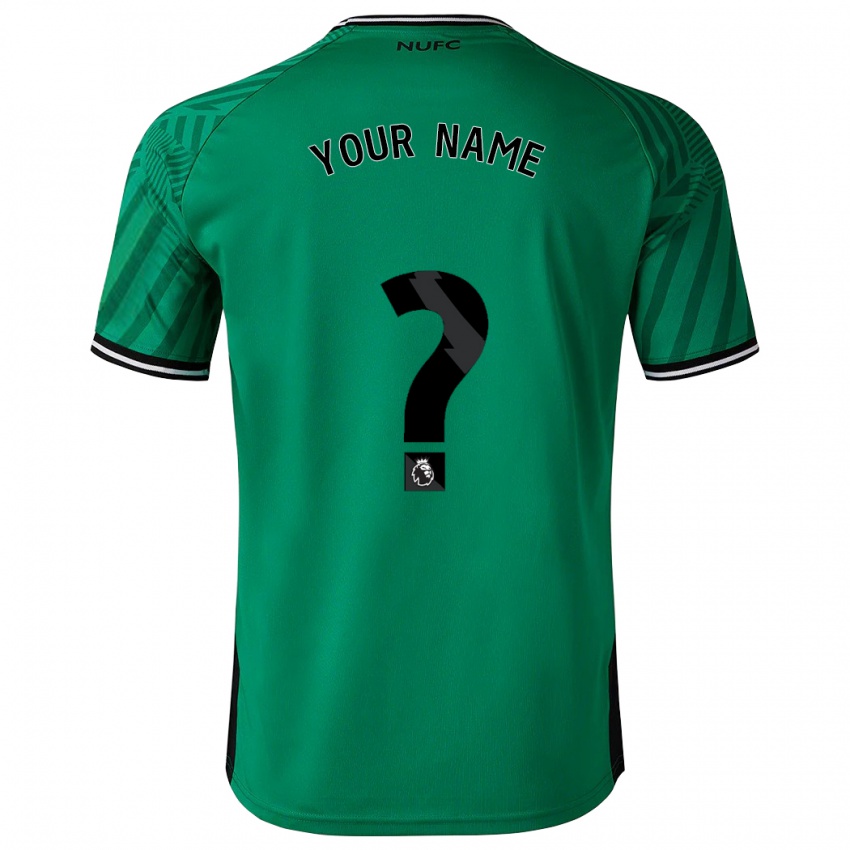 Męski Twoje Imię #0 Zielony Wyjazdowa Koszulka 2023/24 Koszulki Klubowe