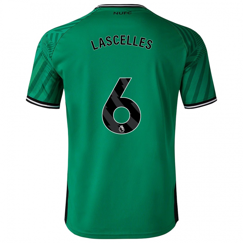 Męski Jamaal Lascelles #6 Zielony Wyjazdowa Koszulka 2023/24 Koszulki Klubowe