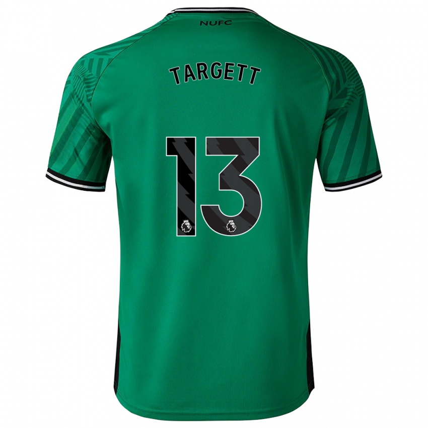 Męski Matt Targett #13 Zielony Wyjazdowa Koszulka 2023/24 Koszulki Klubowe