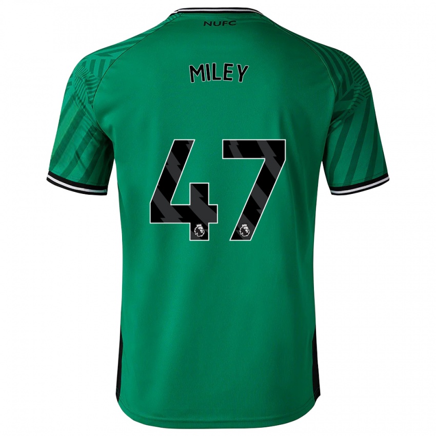 Męski Jamie Miley #47 Zielony Wyjazdowa Koszulka 2023/24 Koszulki Klubowe