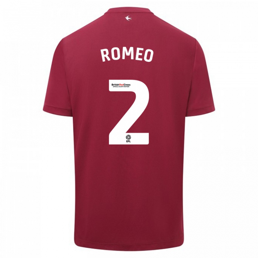 Męski Mahlon Romeo #2 Czerwony Wyjazdowa Koszulka 2023/24 Koszulki Klubowe