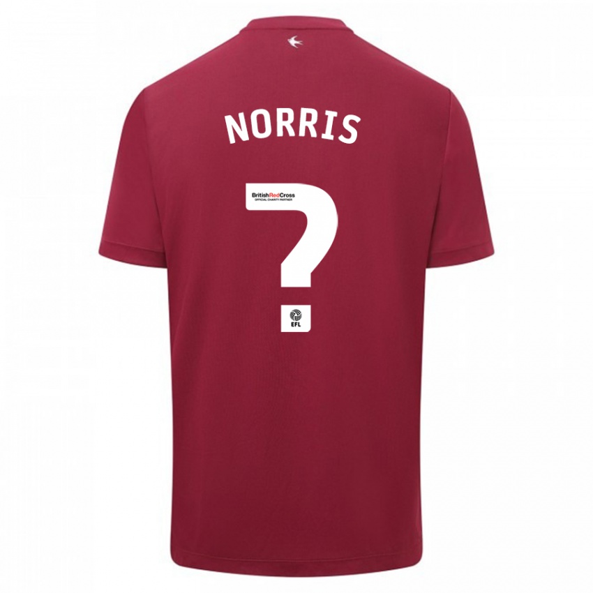 Męski Jacob Norris #0 Czerwony Wyjazdowa Koszulka 2023/24 Koszulki Klubowe