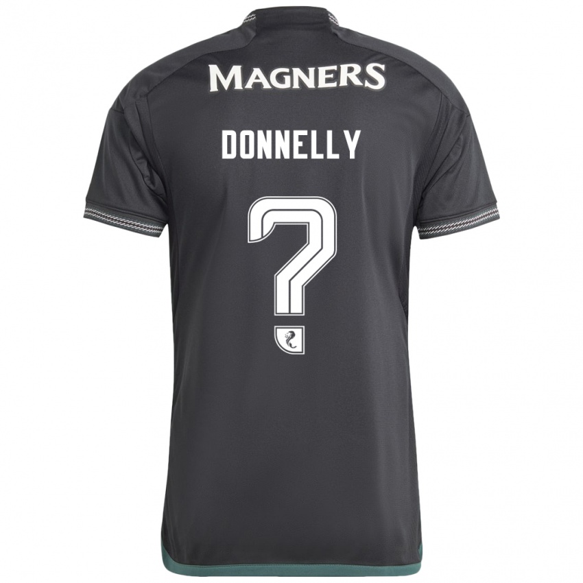 Męski Jacob Donnelly #0 Czarny Wyjazdowa Koszulka 2023/24 Koszulki Klubowe