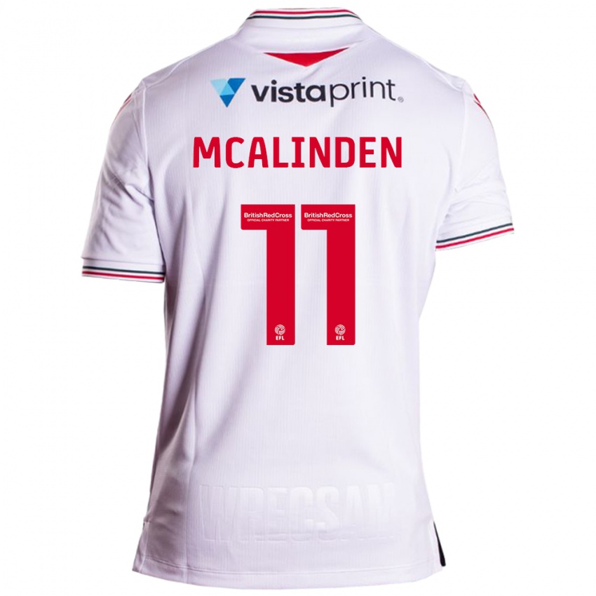 Męski Liam Mcalinden #11 Biały Wyjazdowa Koszulka 2023/24 Koszulki Klubowe