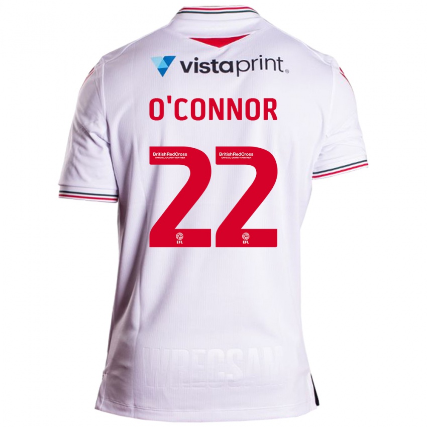 Męski Thomas O'connor #22 Biały Wyjazdowa Koszulka 2023/24 Koszulki Klubowe