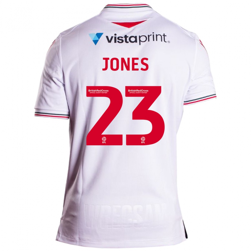 Męski Ruby Jones #23 Biały Wyjazdowa Koszulka 2023/24 Koszulki Klubowe