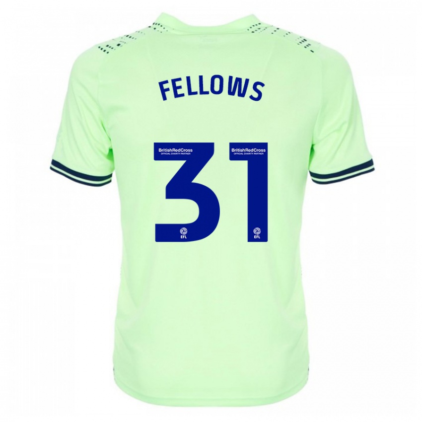 Męski Tom Fellows #31 Marynarka Wojenna Wyjazdowa Koszulka 2023/24 Koszulki Klubowe