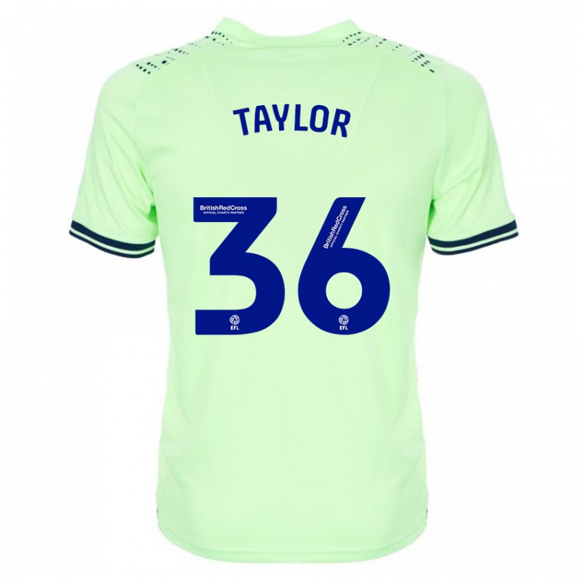 Męski Caleb Taylor #36 Marynarka Wojenna Wyjazdowa Koszulka 2023/24 Koszulki Klubowe