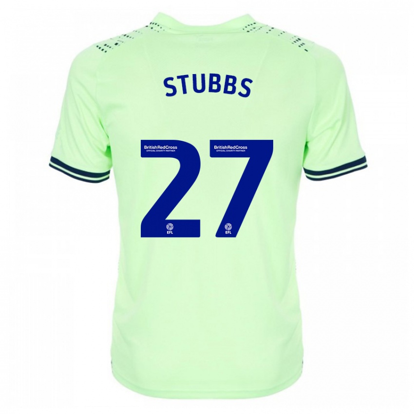 Męski Olivia Stubbs #27 Marynarka Wojenna Wyjazdowa Koszulka 2023/24 Koszulki Klubowe