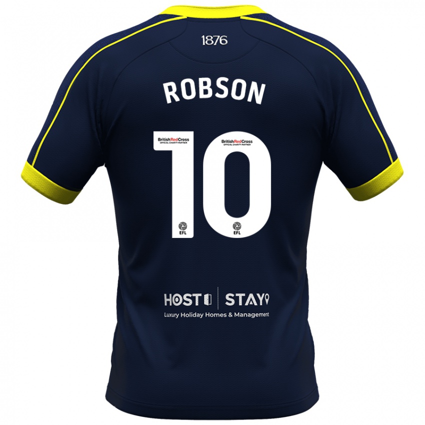 Męski Lauren Robson #10 Marynarka Wojenna Wyjazdowa Koszulka 2023/24 Koszulki Klubowe