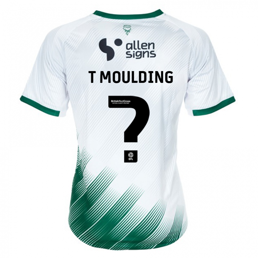 Męski Ella Thompson-Moulding #0 Biały Wyjazdowa Koszulka 2023/24 Koszulki Klubowe