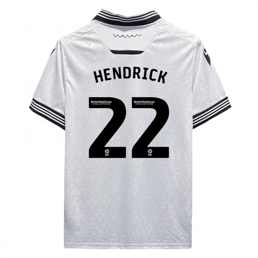 Męski Jeff Hendrick #22 Biały Wyjazdowa Koszulka 2023/24 Koszulki Klubowe