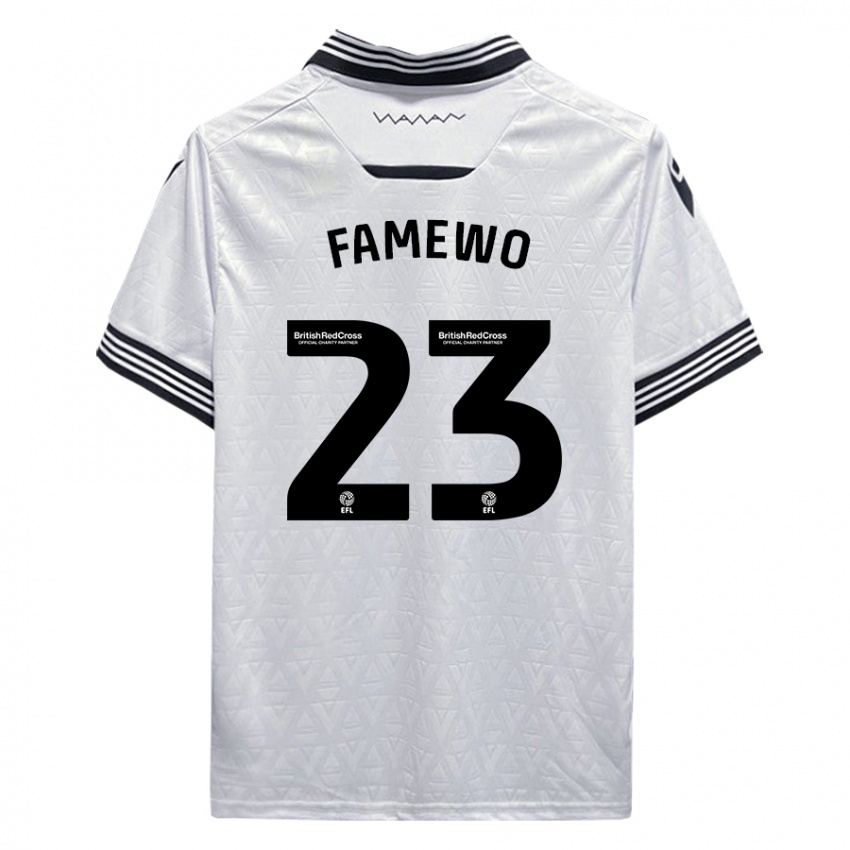 Męski Akin Famewo #23 Biały Wyjazdowa Koszulka 2023/24 Koszulki Klubowe