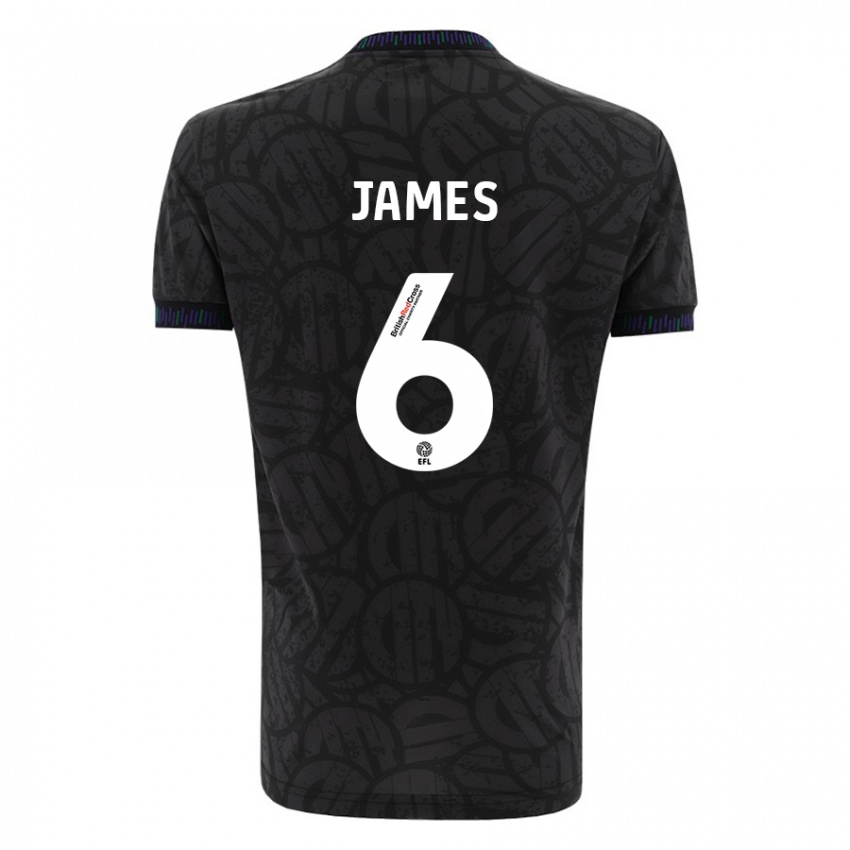 Męski Matty James #6 Czarny Wyjazdowa Koszulka 2023/24 Koszulki Klubowe