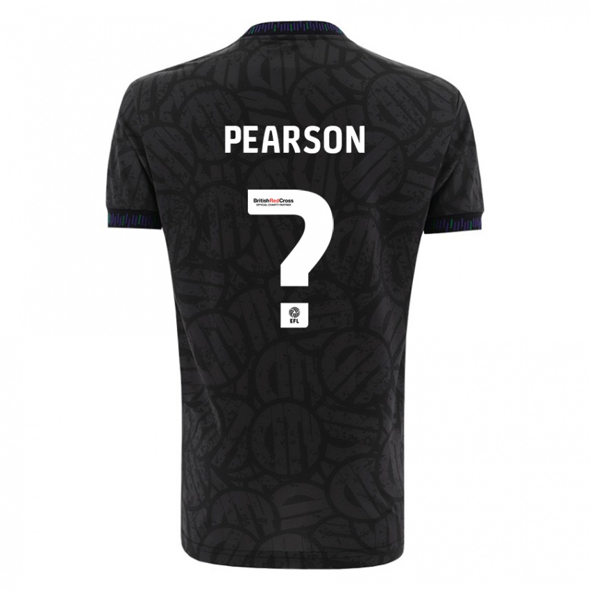 Męski Sam Pearson #0 Czarny Wyjazdowa Koszulka 2023/24 Koszulki Klubowe