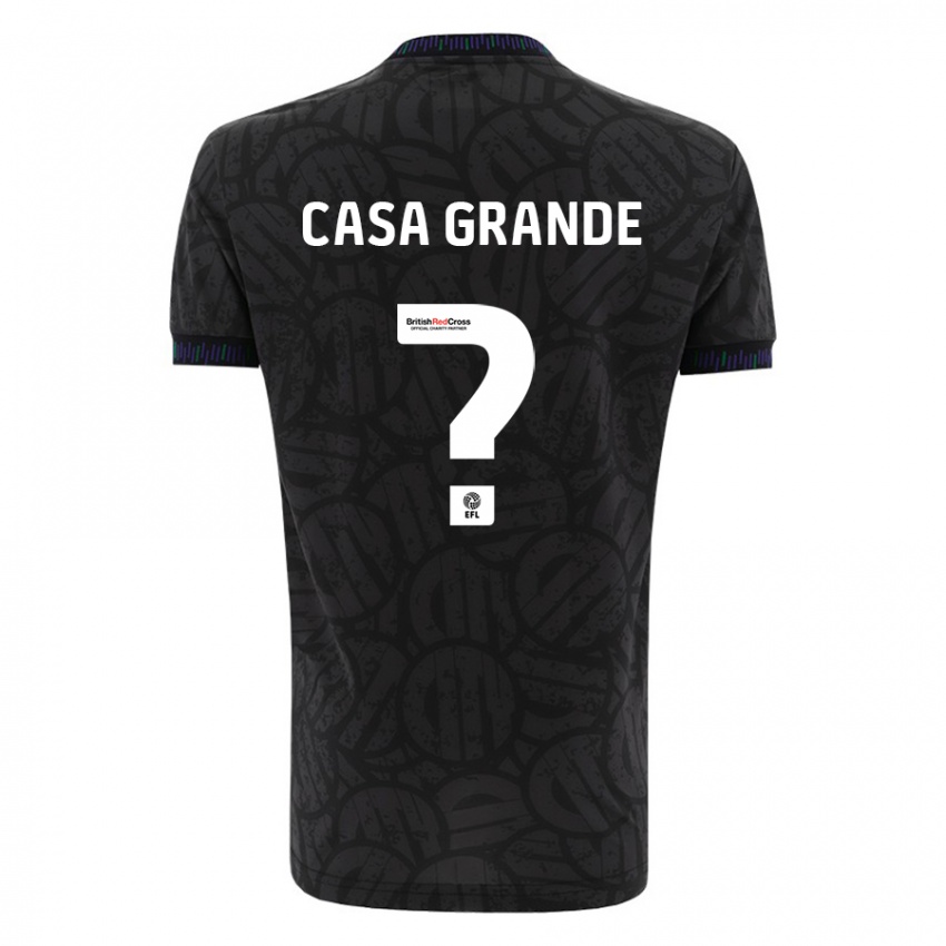 Męski Josey Casa-Grande #0 Czarny Wyjazdowa Koszulka 2023/24 Koszulki Klubowe