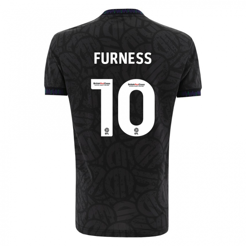 Męski Rachel Furness #10 Czarny Wyjazdowa Koszulka 2023/24 Koszulki Klubowe