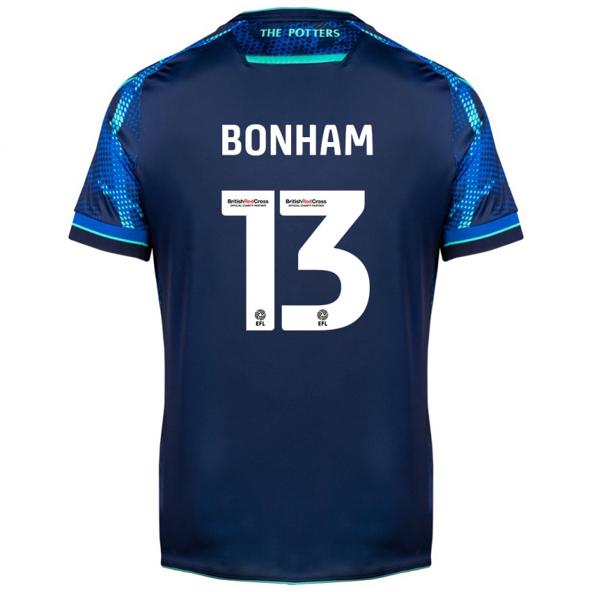 Męski Jack Bonham #13 Marynarka Wojenna Wyjazdowa Koszulka 2023/24 Koszulki Klubowe