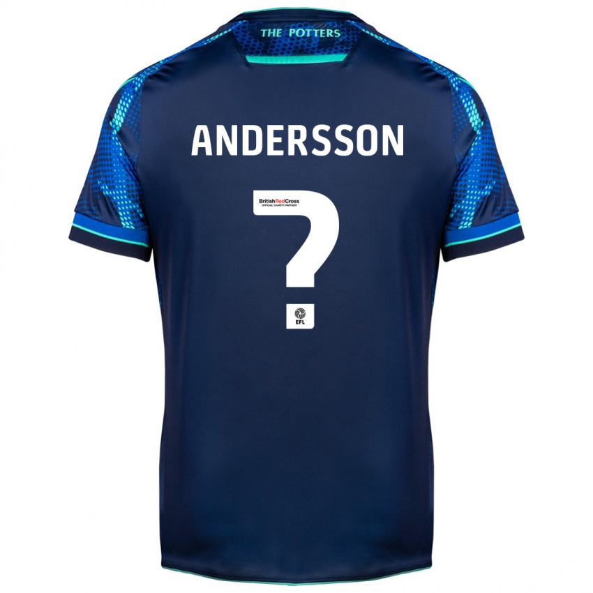 Męski Edwin Andersson #0 Marynarka Wojenna Wyjazdowa Koszulka 2023/24 Koszulki Klubowe