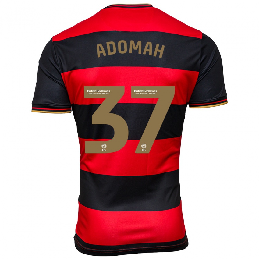 Męski Albert Adomah #37 Czarny Czerwony Wyjazdowa Koszulka 2023/24 Koszulki Klubowe
